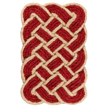 Maeve Classic Coastal Scalloped Basketweave Coir Mat